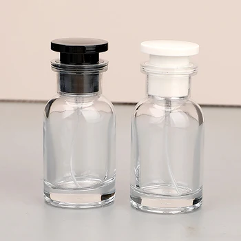 стеклянный пустой флакон для духов объемом 30 мл, многоразового использования, Цилиндрический флакон для путешествий, Портативные контейнеры для распылителя парфюмерии, флакон для образцов