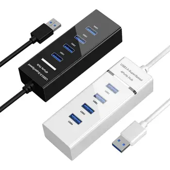 USB-Разветвитель Multi USB 3.0 Port Expander Высокоскоростной USB-Расширитель 4-Портовый USB-Разветвитель для ПК Клавиатура Ноутбука Принтер Флэш-Накопитель