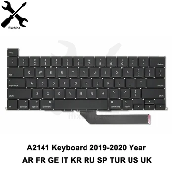 Новая клавиатура A2141 США Великобритания ЕС Французский Испания Немецкий Италия ЕС для MacBook Pro Retina 16