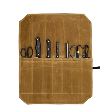 Высококачественный кухонный холст для пикника, устойчивый к царапинам, влажный вощеный холст, удобная сумка для хранения ножей