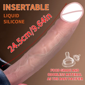 реалистичный силиконовый фаллоимитатор 32 см, игрушка для пениса большого размера, игрушка для мужской и женской мастурбации, прочная присоска, искусственный пенис, мягкий