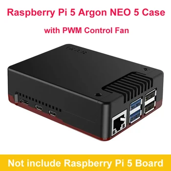 Корпус Argon NEO 5 для Raspberry Pi 5 Алюминиевый Корпус Корпус Пассивного Охлаждения Корпус Из Сплава С ШИМ-управлением Охлаждающий Вентилятор