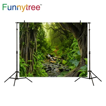 Забавный фон из дерева для фотостудии Лес Природа дерево весенний ручей растения профессиональный фон для фотостудии photobooth