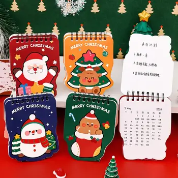 2024 Новогодний Рождественский Календарь Милый Забавный Корейский Настольный Календарь Бумажные поделки Подарки для детей Украшения стола на Рождественскую вечеринку