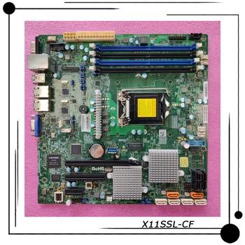Для сервера Supermicro Материнская плата Micro-ATX LGA1151 C232 Поддерживает Чипсет E3-1200 v6/v5 7-й/6-й серии i3, полностью протестированный X11SSL-CF
