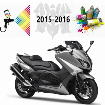 Полный комплект обтекателя мотоцикла для TMAX530 TMAX 530 2015 2016 Кузов, пластиковые детали капота, матовый серый серебристый