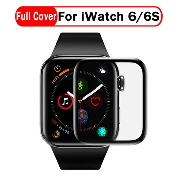 1-3шт Защитные пленки для экрана умных часов, полностью Изогнутая пленка для Apple Watch 6 6S, Защитная пленка от царапин для iWatch 6 / 6S 40 мм 44 мм