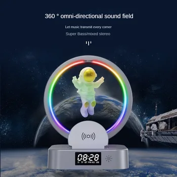 Магнитная Подвеска Astronaut Bluetooth Clock Audio RGB Компьютерный Сабвуфер