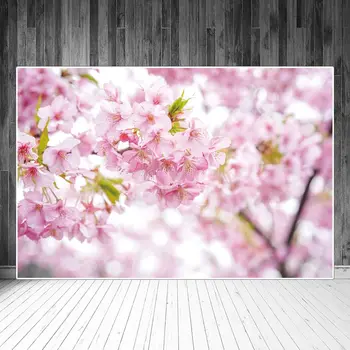 Весенние фоны для фотосъемки с цветами Сакуры, розовое цветочное боке, персонализированные фоны для фотосессии, реквизит для фотосессии