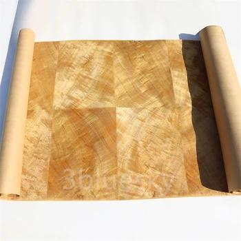 Паркет Nanmu из натурального шпона дерева для мебельной основы, бумага Kraft с рисунком около 60 см x 2,5 м 0,3 мм кофейного цвета