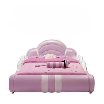 Креативные детские кровати Princess Girl Односпальные Розовые Студенческие Современные минималистичные детские кровати Мультяшная мебель для спальни Kinderbett