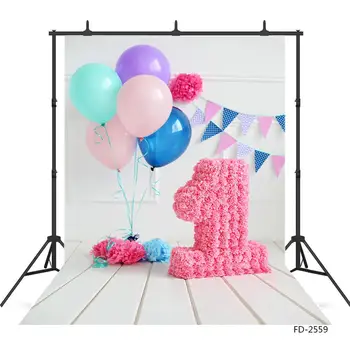 Воздушные шары Украшения Фотографический фон Виниловая ткань Фотосессии Фон для детского дня рождения Фотостудия