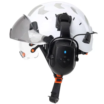 Наушники с шумоподавлением Bluetooth 5.0 Со строительным защитным шлемом для инженера ABS каска с козырьками Промышленная шляпа ANSI