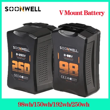 SOONWELL V Mount Battery Литиевая Батарея с V-образным Креплением Для Быстрой Зарядки Камеры Монитора DSLR 98wh/150wh/192wh/250wh