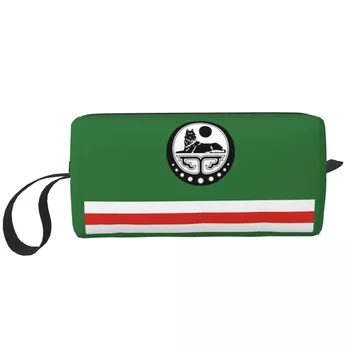 Косметичка с Чеченским флагом, женский косметический органайзер для путешествий, Модные сумки для хранения туалетных принадлежностей Chechena Proud