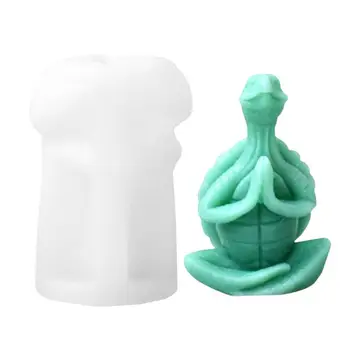 3D силиконовая форма для свечей Yoga Turtle Позволяет создавать красивые фигурки морских животных для ароматерапии Из воска и смолы