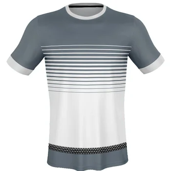 Новая мужская быстросохнущая футболка Одежда для игровых соревнований Футболки с принтом с коротким рукавом Для мальчиков Дышащие спортивные топы