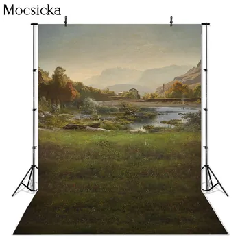 Mocsicka Spring Forest Painting Фон для фотосъемки младенца, художественного портрета для беременных, сельской фотостудии