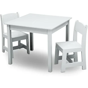 Детский столик Bianca White со стулом и столиком для детских игрушек Комплект из 3 предметов Детский письменный стол Стул для девочки Забор для собаки Люльки
