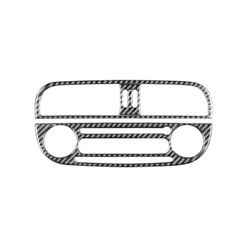 Для Fiat 500 2012-2015 Мягкий карбоновый автомобильный центральный пульт управления Крышка вентиляционного отверстия Радио CD накладка Наклейка Аксессуары для интерьера
