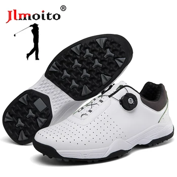 Высококачественная обувь для гольфа унисекс, дышащие тренировочные кроссовки для гольфа, нескользящие кроссовки для гольфа без шипов, кожаная спортивная обувь для тенниса