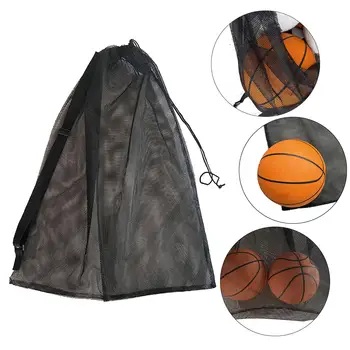 Сетчатая сумка для мяча на шнурке, многоцелевая сумка для переноски, переносная сумка для хранения спортивного инвентаря для баскетбольных мячей с поплавками