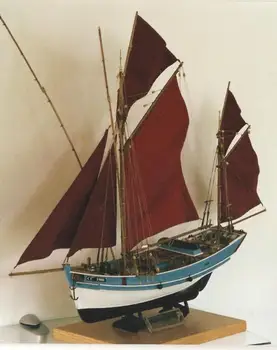 Улитка Сан-Гилтас Франция классическая рыбацкая лодка в масштабе 1/45 26 “ Деревянная модель корабля