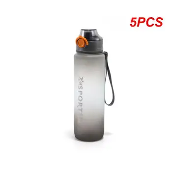 Пластиковые стаканчики для воды градиентного цвета с отметкой времени, соломенная бутылка для воды большой емкости объемом 1 л, спортивная бутылка для фитнеса на открытом воздухе