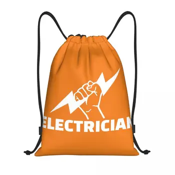 Изготовленные на заказ сумки на шнурке для электриков, мужские женские легкие рюкзаки для хранения в спортивном зале для электрооборудования для инженеров