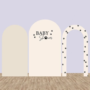 Арка с рисунком собачьей лапы, открытая настенная крышка для украшения детского дня рождения, баннер для стола с конфетами