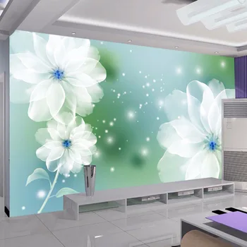 beibehang 3d трехмерная фреска большая спальня ТВ фон обои простая и стильная нетканая ткань фантазийный цветок