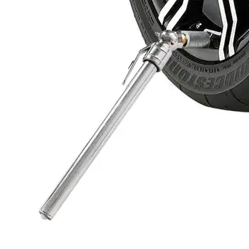 Портативный серебристый манометр для укладки автомобилей 5-50 фунтов на квадратный дюйм, прочный измеритель давления воздуха в шинах в форме ручки