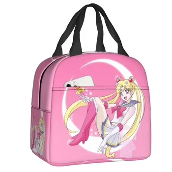 Ланч-бокс Anime Girl Moon S-ailors для женщин, Термосумка для ланча с пищевой изоляцией, сумки для школьников, студенческие сумки для пикника