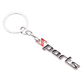 3D Металлический спортивный логотип Автомобильный брелок для ключей Брелок для ключей для Audi Ford Nissan Toyota Turbo Honda
