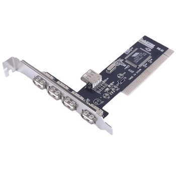 Высокоскоростной 4-Портовый USB 2,0 480 Мбит/с Конвертер PCI в USB SSD Контроллер Карты Челнока