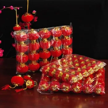 1 упаковка, орнамент в виде фонарика, китайский Новый год, весенний фестиваль, красный свадебный декор