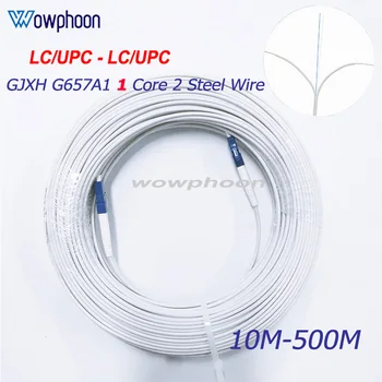 Оптоволоконный кабель Opitc LC/UPC-LC/UPC 2 Стальных провода 1 Сердечник FTTH Drop Cable Внутренний 10/30/50 м Белый Патч-Корд G657A FTTH Drop Cable