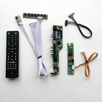 Для HT12X12-100 HT12X13-100 1CCFL LVDS 20Pin VGA AV USB RF TV56 Плата привода Инвертор + пульт дистанционного управления + клавиатура ЖК-панель DIY Kit
