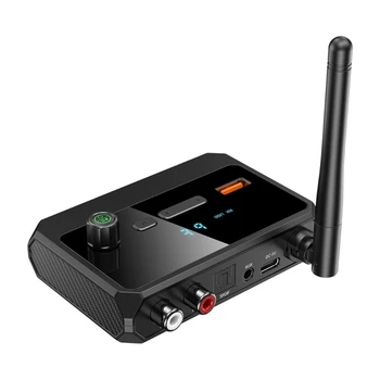 Беспроводной аудиоприемник Bluetooth5.3 С поддержкой АудиоаДаптера U-disk С оптическим разъемом AUX 3,5 мм RCA Для автомобильного телевизора, динамиков ПК L9BC