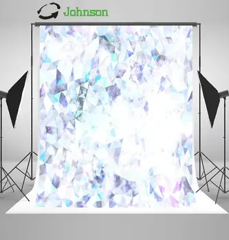 Белый Синий Розовый Серый Текстурный Ледяной кристалл Акварельный фон из полиэстеровой или виниловой ткани с компьютерной печатью на стене