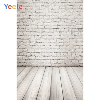 Yeele, Белая кирпичная стена, Деревянный пол, Фотофон для портрета младенца, Корм для кукол, Фотозона для фотостудии