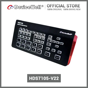 DeviceWell HDS7105-V22 Upgrade Video Switcher 5-канальный видеопереключатель 4 * HDMI-совместимый + 1 * DP-переключатель для видеопотока версии 2022