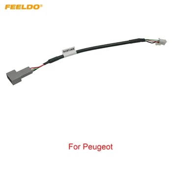 FEELDO 10 шт. Автомобильный аудиовход медиапровод для передачи данных Оригинальный штекер 4Pin автомобильный адаптер AUX для Peugeot Кабельный адаптер AUX
