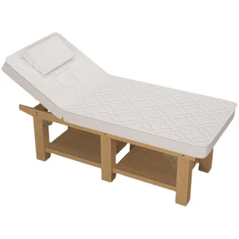 Кровать для массажа и физиотерапии для чистки ушей из массива дерева и латекса, кровать для прижигания тела