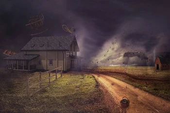 Волшебный циклон, Хэллоуин, Торнадо, забор для коттеджа, дорожные фоны, компьютерная печать, детский фон для фотографий