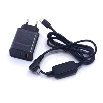 Зарядное устройство PD от USB-C до кабеля постоянного тока AC-PW10AM для камеры Sony Handycam NEX-VG10 VG10 NEX-FS700 Alpha SLT-A58 A99 A57 A77 A10
