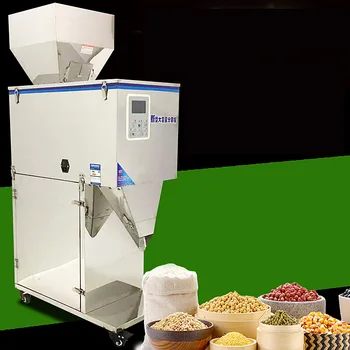 Автоматическая машина для взвешивания пищевых продуктов, фасовочная машина для порошкового гранулированного чая весом 20-5000 г, оборудование для фасовки материалов, версия с двойным вибратором