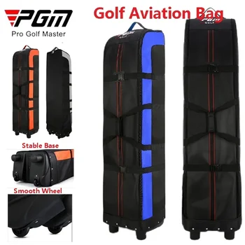 Сумки для гольфа PGM Thicken Водонепроницаемая нейлоновая авиационная сумка для гольфа Большой емкости Складная подставка с колесом Легкий дорожный рюкзак