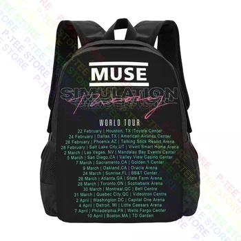 Muse Simulation Theory World Tour 2019 P-1223Backpack Большой Емкости Тренировочный Школьный рюкзак