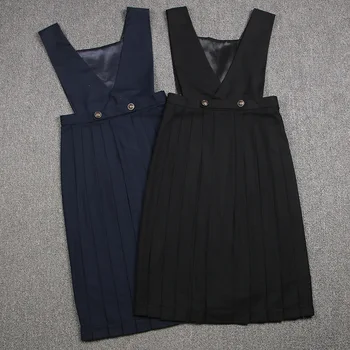 2023 новое школьное платье для девочек, женская Японско-Корейская униформа JK, Клетчатая плиссированная юбка, Цельное платье на бретелях